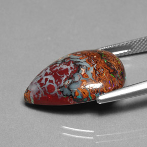 11.09克拉天然砾背蛋白石，梨形，不透明