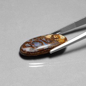 14.49克拉天然砾背蛋白石，椭圆形切割，不透明