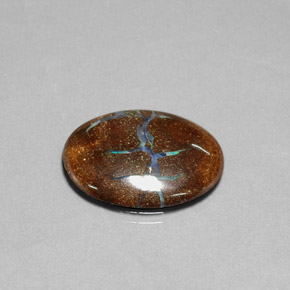 11.05克拉天然多色砾石欧泊，椭圆形切割，22.2×18毫米，不透明