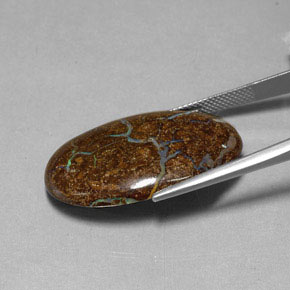 27.95克拉天然砾背蛋白石，椭圆形切割，不透明