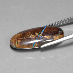 18.40克拉天然砾背蛋白石，椭圆形切割，不透明