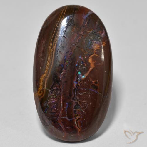 20.92ct 天然 彩色 砾背蛋白石, 椭圆形, 不透明