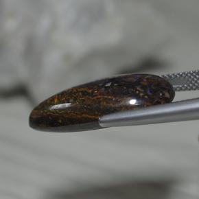 17.27克拉天然多色砾石欧泊，梨形，23.5×13.5毫米，不透明