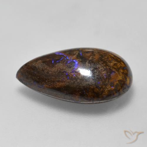 7.81克拉天然砾背蛋白石，梨形，不透明