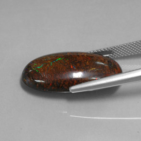 18.55克拉天然砾背蛋白石，椭圆形切割，不透明