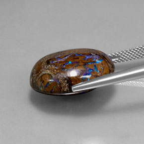 19.97克拉天然砾背蛋白石，椭圆形切割，不透明