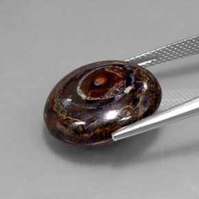 18.71克拉天然砾背蛋白石，圆形切割，不透明