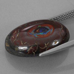 12.70克拉天然砾背蛋白石，椭圆形切割，不透明