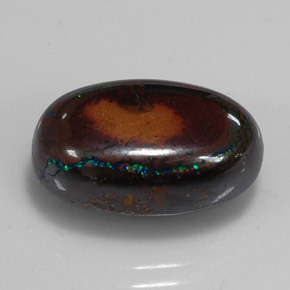 9.49克拉天然多色砾石欧泊，椭圆形切割，16×10.3毫米，不透明