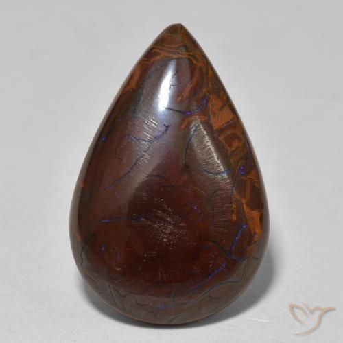 8.60ct 天然 彩色 砾背蛋白石, 梨形, 不透明