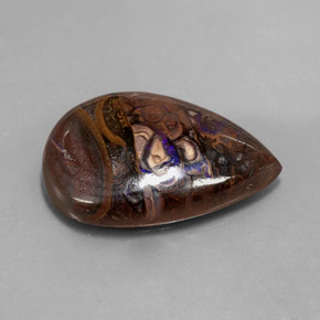 21.51克拉天然砾背蛋白石，梨形，不透明