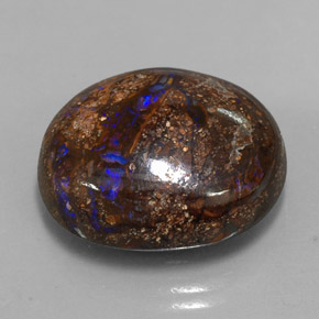 27.22克拉天然多色砾石欧泊，椭圆形切割，20.9×18毫米，不透明