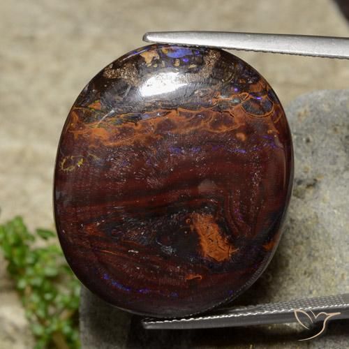 54.71ct 天然 彩色 砾背蛋白石, 椭圆形, 不透明