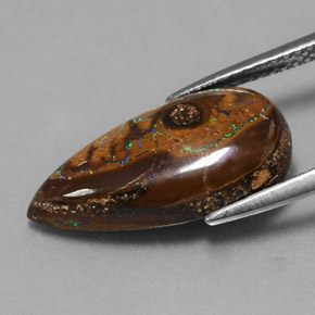 6.34克拉天然砾背蛋白石，梨形，不透明