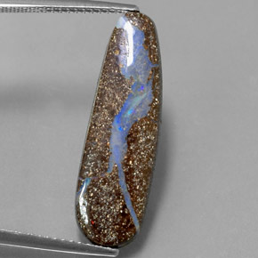 4.80克拉天然多色砾石欧泊，异形，25.8×8毫米，不透明