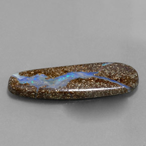 4.80克拉天然多色砾石欧泊，异形，25.8×8毫米，不透明