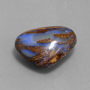 3.78克拉天然多色砾石欧泊，梨形，13.3×9.7毫米，不透明