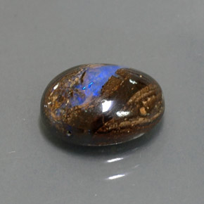 2.36克拉天然多色砾石欧泊，椭圆形切割，10.2×8.2毫米，不透明
