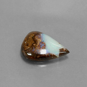 3.00克拉天然多色砾石欧泊，梨形，13.8×10.3毫米，不透明