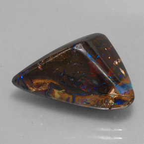 17.35克拉天然多色砾石欧泊，异形，20×15.4毫米，不透明