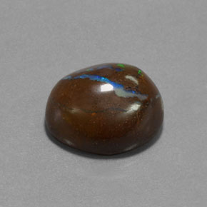 14.85克拉天然多色砾石欧泊，异形，15.9×15毫米，不透明