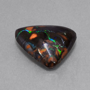 5.75克拉天然多色砾石欧泊，异形，13.1×12.4毫米，不透明