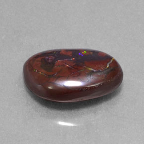4.96克拉天然多色砾石欧泊，异形，13.1×9.3毫米，不透明