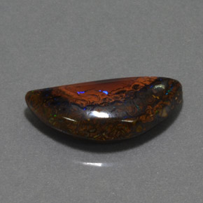 6.07克拉天然多色砾石欧泊，异形，18.8×9.7毫米，不透明