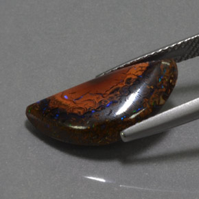 6.07克拉天然多色砾石欧泊，异形，18.8×9.7毫米，不透明