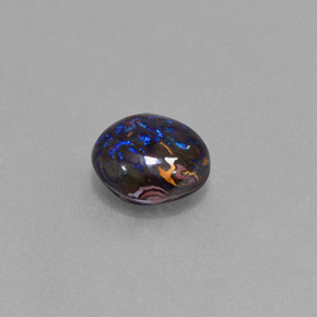2.96克拉天然多色砾石欧泊，异形，9×8.3毫米，不透明