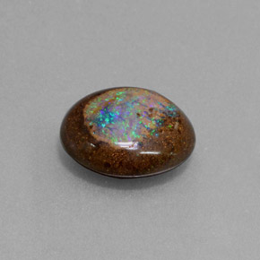 4.79克拉天然多色砾石欧泊，异形，12.5×11.3毫米，不透明