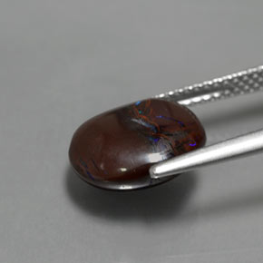 4.97克拉天然砾背蛋白石，椭圆形切割，不透明