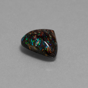 3.13克拉天然多色砾石欧泊，异形，10.8×8.6毫米，不透明
