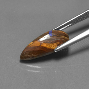 4.55克拉天然多色砾石欧泊，梨形，16×7.6毫米，不透明