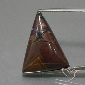 33.93ct 天然 彩色 砾背蛋白石, 胖三角形, 不透明