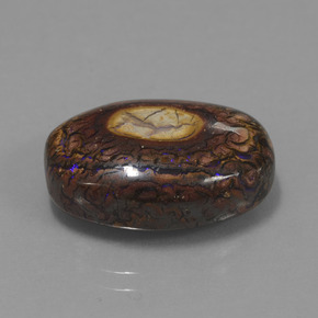 12.77克拉天然砾背蛋白石，椭圆形切割，不透明