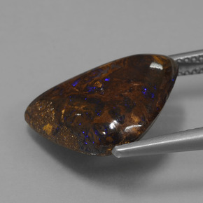 9.90克拉天然多色砾石欧泊，异形，17.7×14毫米，不透明