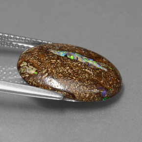 5.89克拉天然砾背蛋白石，椭圆形切割，不透明