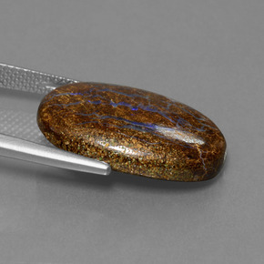 13.05克拉天然砾背蛋白石，椭圆形切割，不透明