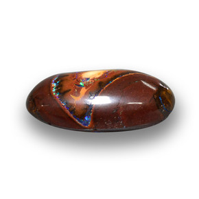 5.40克拉天然多色砾石欧泊，椭圆形切割，15.7×8.8毫米，不透明