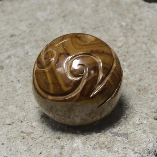 39.95克拉天然砾背蛋白石，球形，不透明