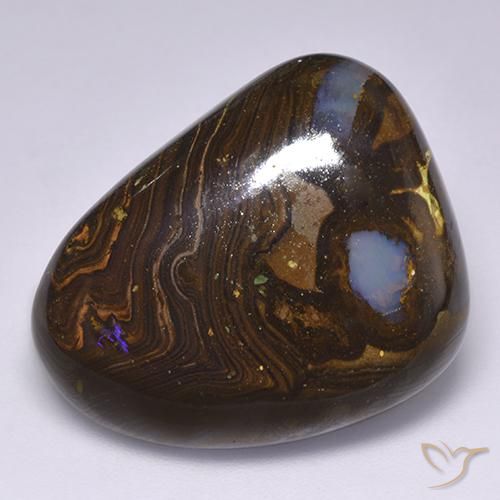 30.94ct 天然 彩色 砾背蛋白石, 花式切割, 不透明