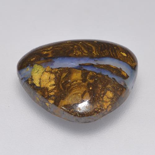 8.20克拉天然多色砾石欧泊，三角形，14.6×14.2毫米，不透明