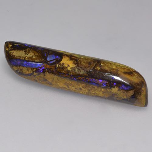 10.24克拉天然多色砾石欧泊，异形，31.2×7.6毫米，不透明
