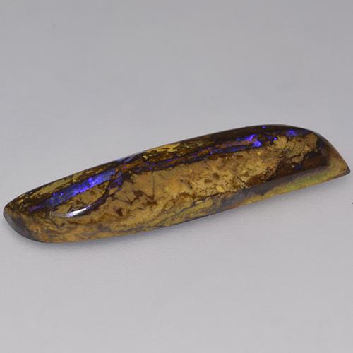 10.24克拉天然多色砾石欧泊，异形，31.2×7.6毫米，不透明