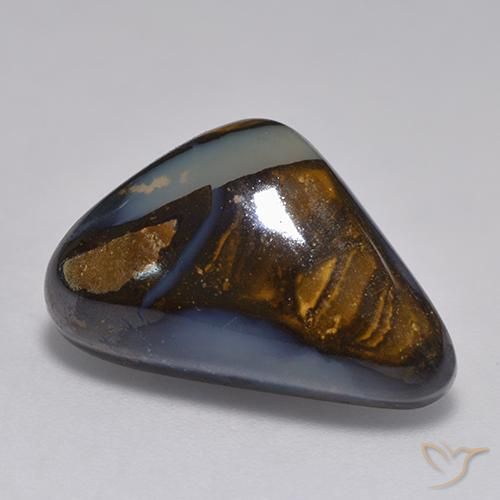 13.97ct 天然 彩色 砾背蛋白石, 胖三角形, 半透明