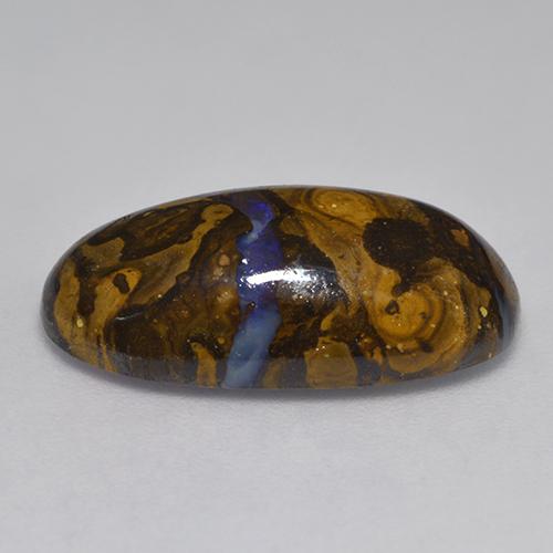 11.31克拉天然多色砾石欧泊，椭圆形切割，20.7×11.7毫米，不透明