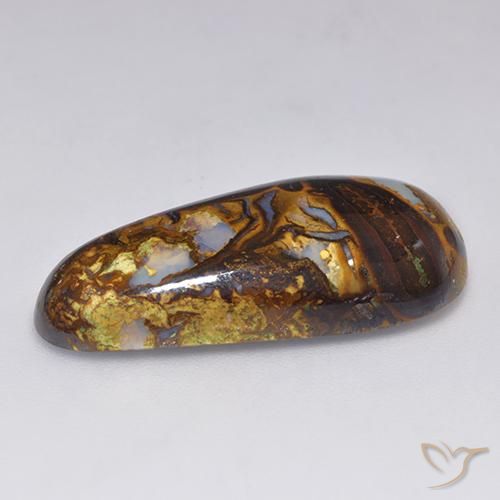 17.03克拉天然砾背蛋白石，花式切割，不透明