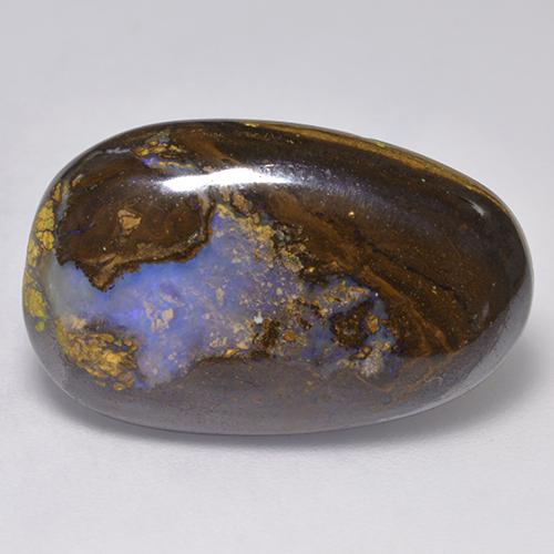 15.87克拉天然多色砾石欧泊，异形，23.6×14.7毫米，不透明