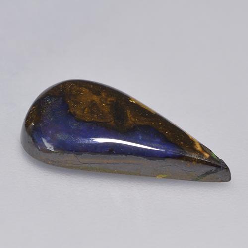 3.88克拉天然多色砾石欧泊，梨形，16.5×10毫米，不透明